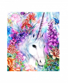 Алмазная мозаика картина стразами Единорог, 30х30 см Алмазная мозаика картина стразами Единорог, 30х30 см
