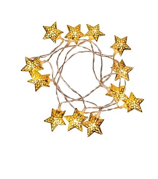 Гирлянда с металлическими ретро-звездами, 2.4 м