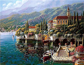 Алмазная мозаика картина стразами Гавань, 50х65 см