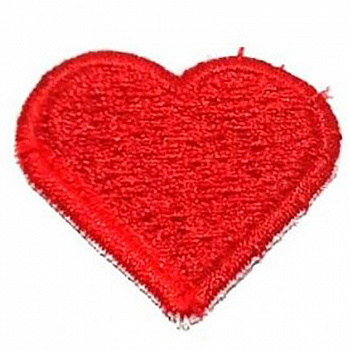 Патч - нашивка термоклеевая Сердце, 2.5х2.5 см