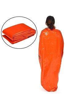 Аварийный спальный мешок-палатка из полиэтилена Emergency Thermal Blanket, 210х130 см