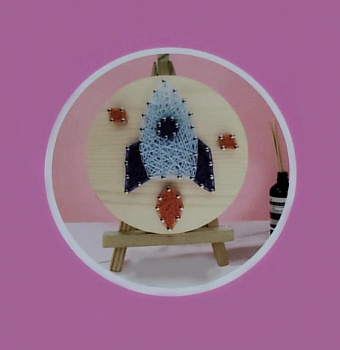 Набор для творчества Стринг Арт Ракета, 11х11 см