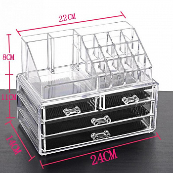 00018540 Акриловый органайзер для косметики Multi-Functional Storage Box QFY-3112