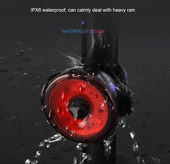 Задняя яркая водонепроницаемая фара для велосипеда