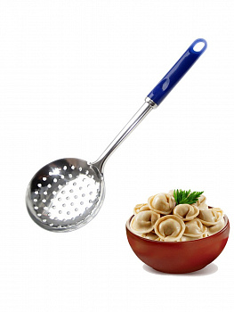 Шумовка с пластиковой ручкой