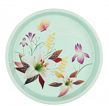 00020670 Круглый поднос из пшеничного волокна, 30 см