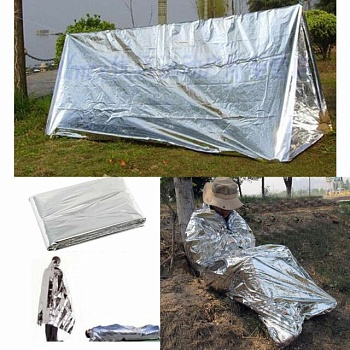 Аварийный тент-труба светоотражающий Emergency Tube Tent, 240x150x90 см