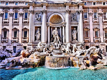Алмазная мозаика картина стразами Фонтан Треви, 30х40 см