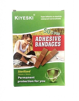 Бактерицидный пластырь от ссадин и ран KIYESKI, 50 шт
