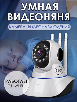 Видеоняня IP камера видеонаблюдения P2P Onvif HD Wi-Fi