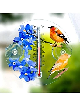Термометр оконный на стекло SPRING FLOWERS