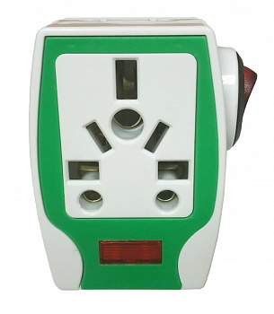 00048075 Адаптер-переходник для сетевых розеток с выключателем 16A