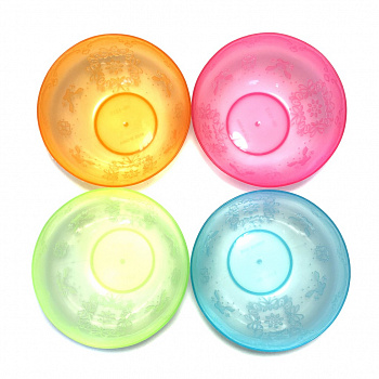 Набор пластиковых прозрачных мисок, 4 шт