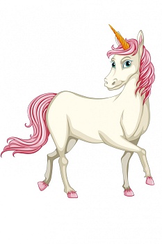 Алмазная мозаика картина стразами Белый единорог, 15х20 см Алмазная мозаика картина стразами Белый единорог, 15х20 см