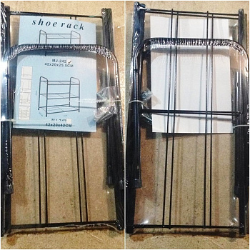 Двухъярусная этажерка для обуви Shoe Rack, 42х20х25 см Двухъярусная этажерка для обуви Shoe Rack, 42х20х25 см