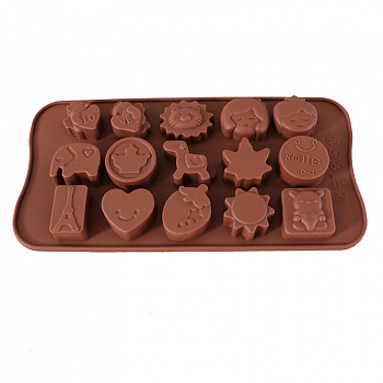 Силиконовая форма для шоколада, желе и карамели Детские игрушки, 15 ячеек