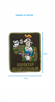 Патч на липучке доктор Ливси Характер общительный, 8х10 см