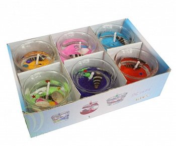 Подарочный набор гелевых мини-свечей в стаканчиках 4 см, 6 шт Подарочный набор гелевых мини-свечей в стаканчиках 4 см, 6 шт