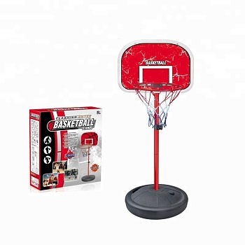 Детская баскетбольная стойка с корзиной из металла, мячом и насосом, 117 см Детская баскетбольная стойка с корзиной из металла, мячом и насосом, 117 см