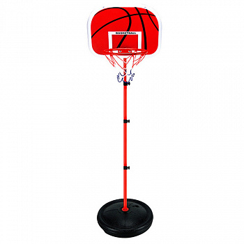 Детская регулируемая баскетбольная стойка с корзиной, мячом и насосом, 105–139 см