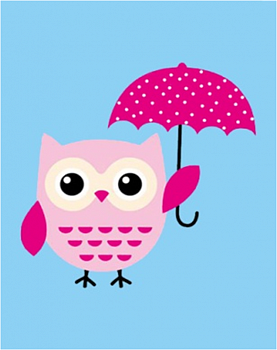 Алмазная мозаика картина стразами Совушка с зонтиком, 15х20 см Алмазная мозаика картина стразами Совушка с зонтиком, 15х20 см