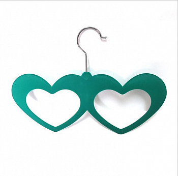 00007001 Вешалка с велюровым покрытием ДВА СЕРДЦА