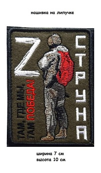 Нашивка на липучке Струна, 7х10 см