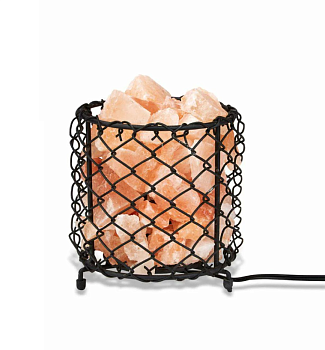 Солевая лампа Квадратная железная корзина Himalayan Salt Lamp Iron Basket Square Shape