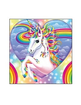 Алмазная мозаика картина стразами Радужный единорог, 30х30 см