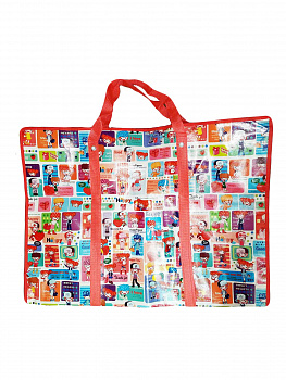 00027675 Двухслойная прочная хозяйственная сумка на молнии, 80х60х25 см