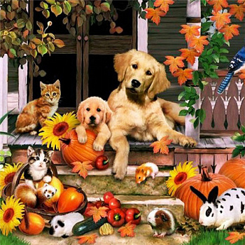 Алмазная мозаика картина стразами Домашние животные, 30х30 см Алмазная мозаика картина стразами Домашние животные, 30х30 см