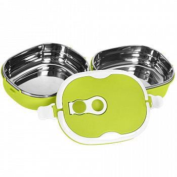 00013682 Двойной овальный ланч-бокс Bento, 1,8 л