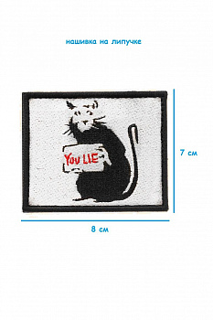 00047987 Нашивка на липучке You Lie, 8х7 см