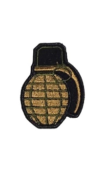 Нашивка на липучке Граната, 4.5х7 см