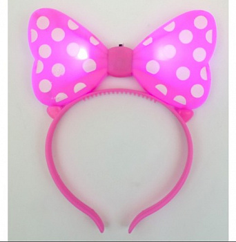 00007274 Светящийся ободок-бантик Минни Маус