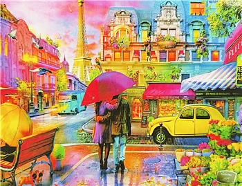 Алмазная мозаика картина стразами Городской пейзаж, 50х65 см