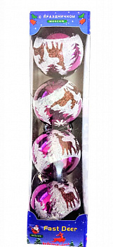 00007645 Набор ёлочных украшений ОЛЕНИ 4 шт