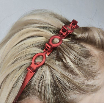 00038619 Ободок для волос с зажимами