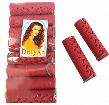 00012767 Резиновые бигуди-коклюшки 2х7,5 см, 10 шт