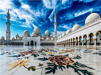 Алмазная мозаика картина стразами Мечеть шейха Зайда, 30х40 см