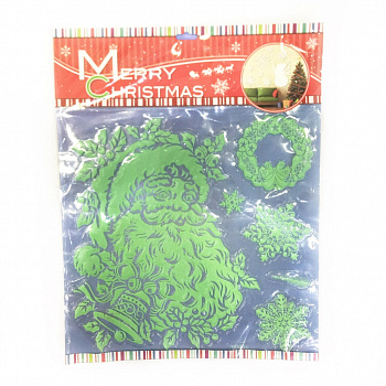 00012345 Набор новогодних наклеек Merry Christmas, 30х40 см