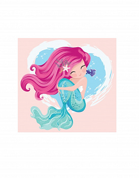 Алмазная мозаика картина стразами Русалочка, 15х20 см