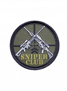 Нашивка на липучке Sniper Club, 8 см