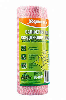 00006809 Салфетки из вискозы в рулоне ХОЗЯЮШКА, 50 шт