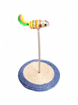 00021681 Напольная дразнилка для кошек на пружине с мышкой-погремушкой, 23 см