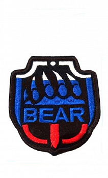 00045462 Нашивка на липучке Bear, 6х8 см