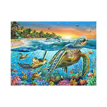 Алмазная мозаика картина стразами Морские черепахи, 30х40 см