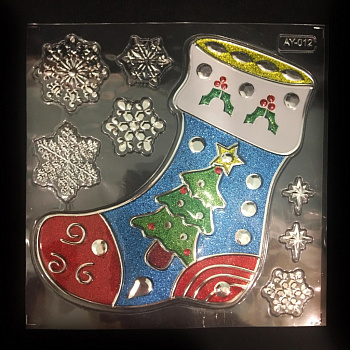 00011790 Набор новогодних наклеек Room Decor, 21х15 см 00011790 Набор новогодних наклеек Room Decor, 21х15 см