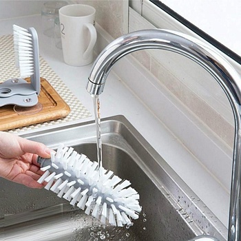 Двойная щётка-ёршик на присосках для мытья бокалов Double Suction Cup Brush Двойная щётка-ёршик на присосках для мытья бокалов Double Suction Cup Brush