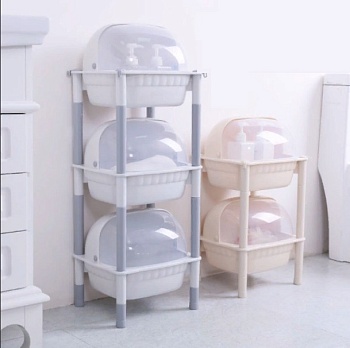 Стеллаж из 3-х лотков с откидными крышками, 33х28х90 см